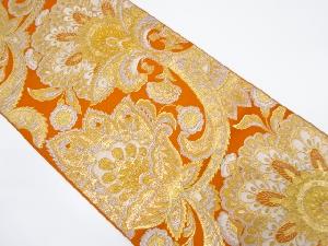 アンティーク　唐花模様織り出し袋帯（着用可）